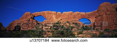 This is known as the Windows Arches. It was taken at dawn. View Large Photo Image Picture - This is known as the Windows Arches. It was taken at dawn.. Fotosearch