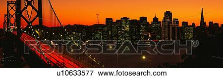 Stock Photo - This is the Bay Bridge and skyline. Fotosearch
