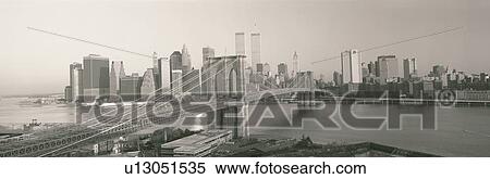 Stock Photography - This is the Brooklyn Bridge over the East River. Fotosearch