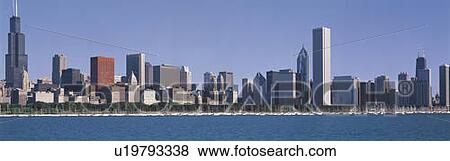 This is the complete Chicago skyline View Large Photo Image Stock Photo - This is the complete Chicago skyline. Fotosearch