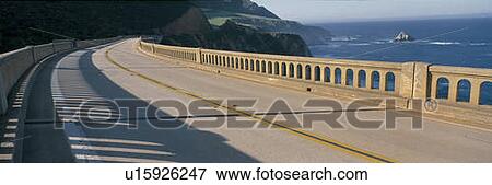 Stock Photo - This is the road on the Bixby Bridge. Fotosearch