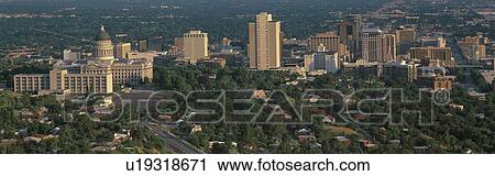 Stock Image - This is the State Capitol and skyline in daylight. Fotosearch