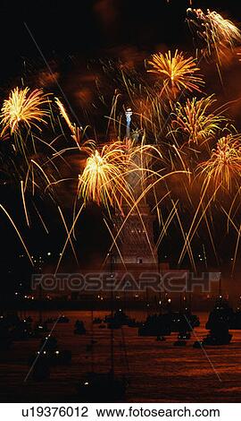 This is the Statue of Liberty and fireworks on Liberty Weekend. View Large Photo Image Stock Image - This is the Statue of Liberty and fireworks on Liberty Weekend.. Fotosearch