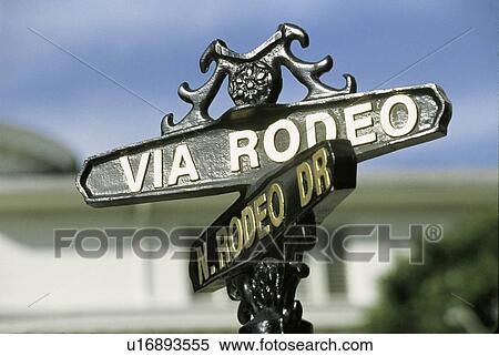 Stock Photography - This is the street sign for Rodeo Drive. Fotosearch