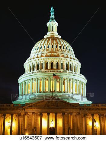 Stock Photo - This is the U. S. Capitol at dusk. Fotosearch