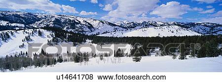 Stock Photo - This is winter in a Wyoming mountain range. Fotosearch