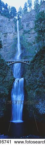 This shows the Multnomah Falls and its footbridge View Large Photo Image Stock Image - This shows the Multnomah Falls and its footbridge. Fotosearch