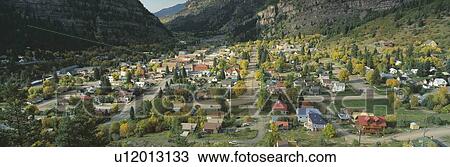 Stock Image - Town of Ouray, CO “Little Switzerland of America”. Fotosearch