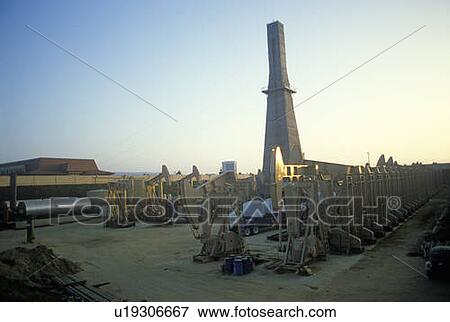 Urban oil well View Large Photo Image Stock Photo - Urban oil well. Fotosearch