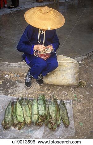 Stock Photograph - Vegetables for sale at the Bei Marketplace. Fotosearch