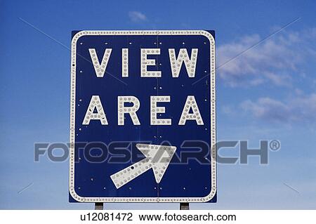 Stock Image - View Area Road Sign. Fotosearch