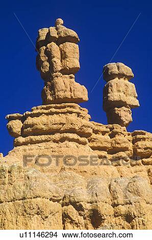 Picture - View of rock formation at entrance to Red Rock Canyon, Zion, UT. Fotosearch