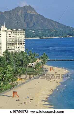 Waikiki Beach, Honolulu, Hawaii View Large Photo Image Stock Image - Waikiki Beach, Honolulu, Hawaii. Fotosearch