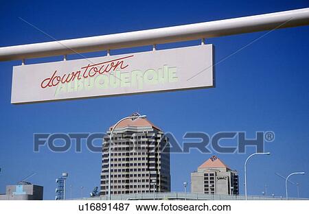 Stock Photo - Welcome Sign at the entrance to Albuquerque, NM. Fotosearch