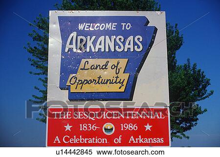 Welcome to Arkansas Sign View Large Photo Image Stock Photography - Welcome to Arkansas Sign. Fotosearch