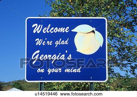 Stock Photograph - Welcome to Georgia Sign. Fotosearch