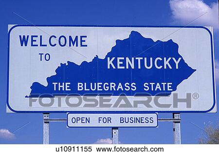 Welcome to Kentucky Sign View Large Photo Image Stock Photography - Welcome to Kentucky Sign. Fotosearch