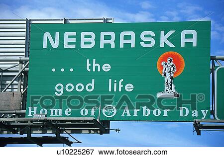 Welcome to Nebraska Sign View Large Photo Image Stock Photo - Welcome to Nebraska Sign. Fotosearch