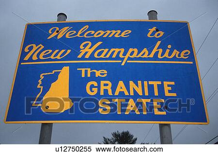 Welcome to New Hampshire Sign View Large Photo Image Stock Photography - Welcome to New Hampshire Sign. Fotosearch