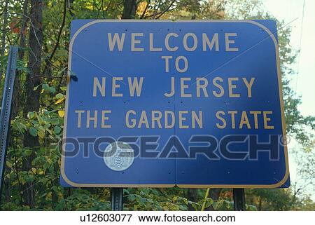 Stock Photo - Welcome to New Jersey Sign. Fotosearch