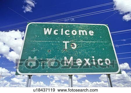 Stock Photo - Welcome to New Mexico Sign. Fotosearch