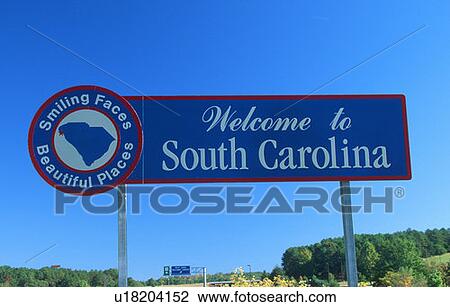 Welcome to South Carolina Sign View Large Photo Image Stock Image - Welcome to South Carolina Sign. Fotosearch