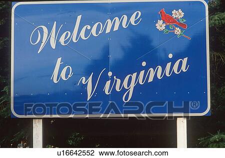 Welcome to Virginia Sign View Large Photo Image Stock Image - Welcome to Virginia Sign. Fotosearch