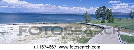 West Thumb Geyser Basin, Yellowstone, Wyoming View Large Photo Image Stock Photo - West Thumb Geyser Basin, Yellowstone, Wyoming. Fotosearch