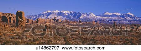 Stock Photo - Windows Section, Arches National Park, Moab, Utah. Fotosearch