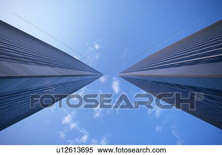 Stock Photography - Worm's eye view of the Century City Towers in Los Angeles, California. Fotosearch
