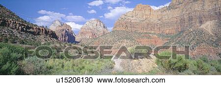 Stock Image - Zion National Park, Spring, Southern Utah. Fotosearch