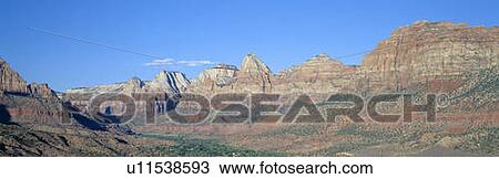 Stock Image - Zion National Park, Valley View, Southern Utah. Fotosearch