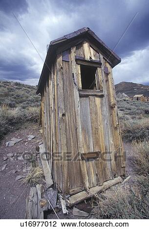 Stock Image - Abandoned building in Ghost town. Fotosearch