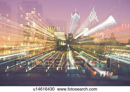 Abstract of a Philadelphia, Pennsylvania skyline at night View Large Photo Image Stock Image - Abstract of a Philadelphia, Pennsylvania skyline at night. Fotosearch