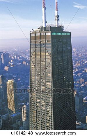 Aerial of the John Hancock Building, Chicago, Illinois View Large Photo Image Stock Photo - Aerial of the John Hancock Building, Chicago, Illinois. Fotosearch