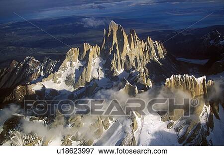 Aerial view at 3400 meters of Mount Fitzroy View Large Photo Image Stock Photo - Aerial view at 3400 meters of Mount Fitzroy. Fotosearch