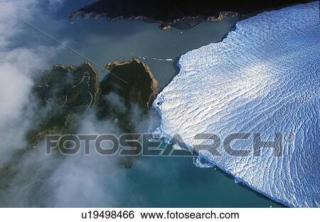 Aerial view of Perito Moreno Glacier near El Calafate, Patagonia, Argentina View Large Photo Image Stock Photograph - Aerial view of Perito Moreno Glacier near El Calafate, Patagonia, Argentina. Fotosearch