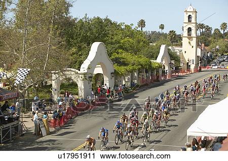 Stock Image - Amateur Men Bicyclists. Fotosearch