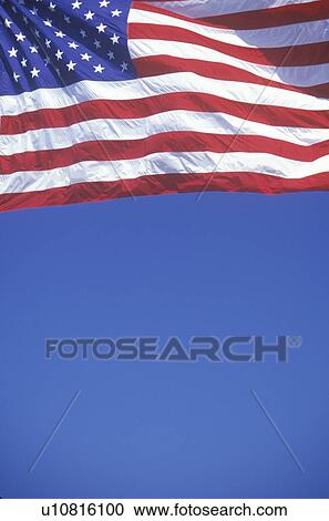 American Flag and Blue Sky, United States View Large Photo Image Stock Image - American Flag and Blue Sky, United States. Fotosearch