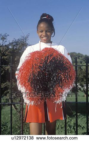 An African-American cheerleader View Large Photo Image Stock Photo - An African-American cheerleader. Fotosearch