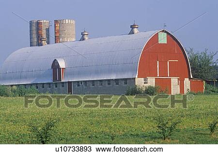 Barn and silo View Large Photo Image Stock Image - Barn and silo. Fotosearch