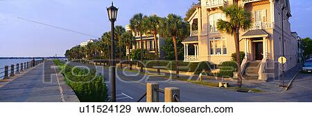 Battery Street Waterfront, Charleston, South Carolina View Large Photo Image Stock Photo - Battery Street Waterfront, Charleston, South Carolina. Fotosearch