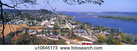 Stock Image - Bellevue State Park and Great River Road, Lock Dam 12, Bellevue, Michigan. Fotosearch