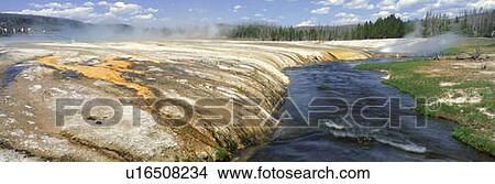 Picture - Black Sand Basin, Yellowstone National Park, Wyoming. Fotosearch