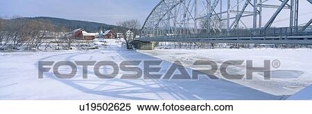 Stock Photography - Bridge into New Hampshire from Vermont. Fotosearch