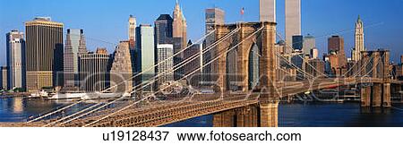 Stock Photo - Brooklyn Bridge over the East River. Fotosearch