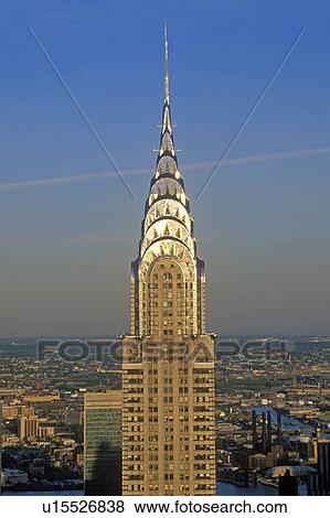 Stock Photo - Chrysler Building at sunset, New York City, NY. Fotosearch