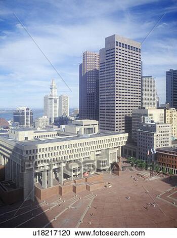 Stock Image - City Hall, Boston, Massachusetts. Fotosearch