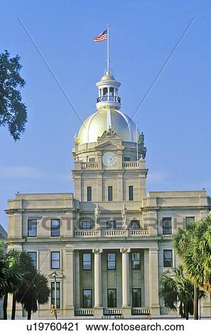 City Hall in historic downtown Savannah, Savannah, Georgia View Large Photo Image Stock Image - City Hall in historic downtown Savannah, Savannah, Georgia. Fotosearch