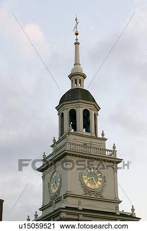 Clock tower of Independence Hall View Large Photo Image Stock Image - Clock tower of Independence Hall. Fotosearch